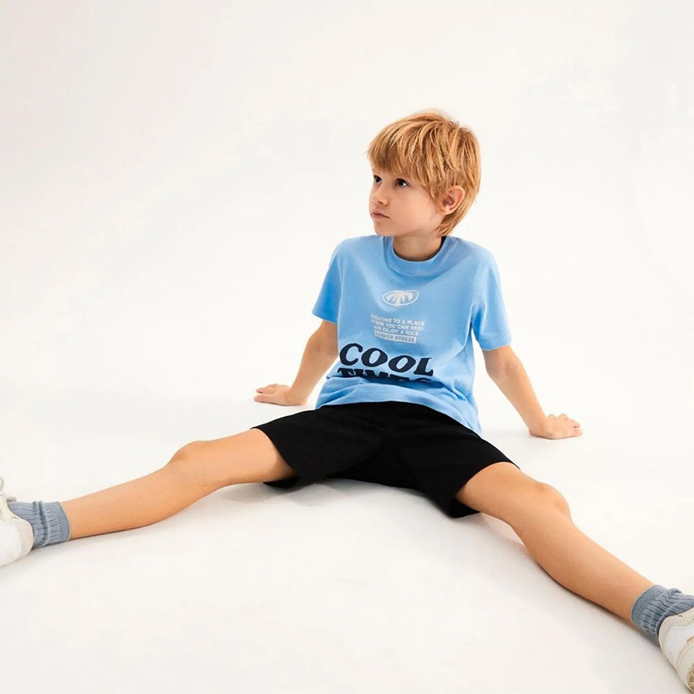 Camiseta Manga Curta Masculina Estampada Hering Infantil - Azul
