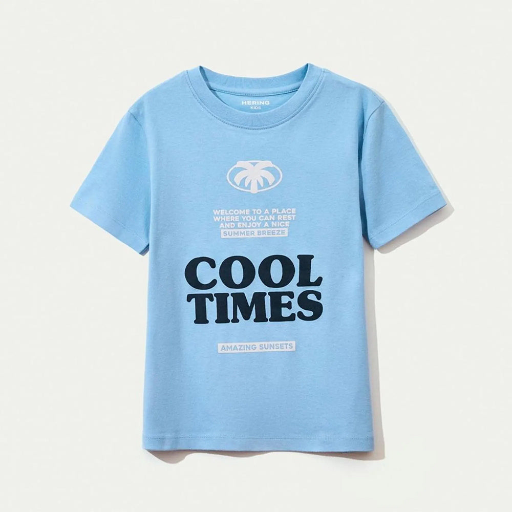 Camiseta Manga Curta Masculina Estampada Hering Infantil - Azul