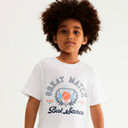 Camiseta Manga Curta Hering Kids Estampada Masculina - Branco
