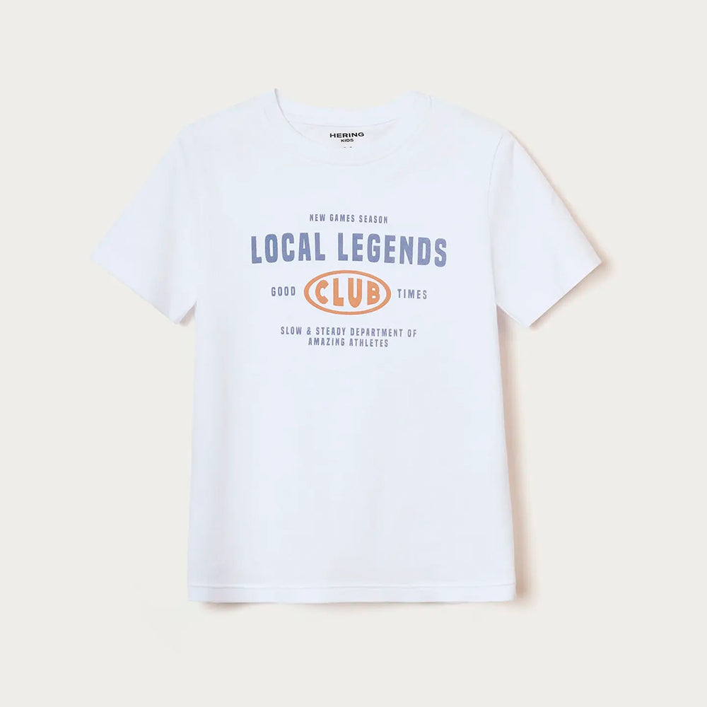 Camiseta Manga Curta Hering Kids Estampado Masculino - Branco