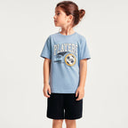 Camiseta Manga Curta Hering Kids Estampada Masculina - Azul
