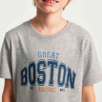 Camiseta Manga Longa Hering Kids Estampada Masculina - Cinza