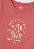 Camiseta Manga Curta Malha Flow in Waves Vermelha Hering - Masculina