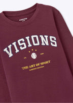 Camiseta Manga Longa Visions Bordô Hering - Masculina