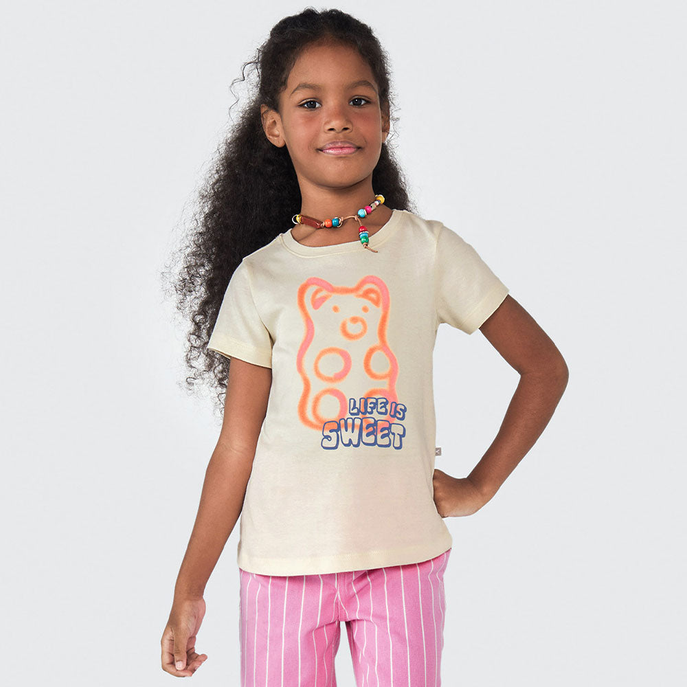 Camiseta Manga Curta Ursinho Hering Infantil - Feminina
