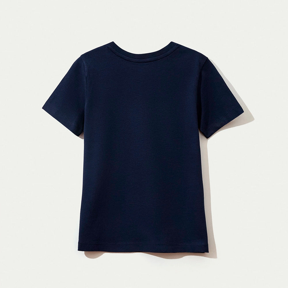 Camiseta Manga Curta Hering Infantil Cherry Fields Feminina - Azul