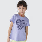 Camiseta Manga Curta I Found My Happy Place Roxa Hering Infantil - Feminina