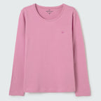 Blusa Manga Longa Básica Rosa Hering Infantil - Feminino