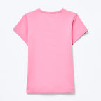 Camiseta Manga Curta Hering Com Bordado Coração Feminino - Rosa