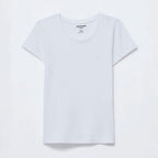Blusa Básica Hering Infantil Com Bordado De Coração Feminina - Branca