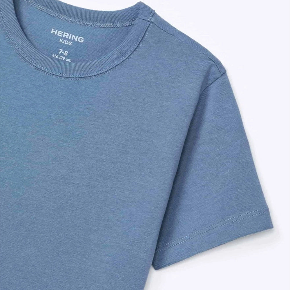 Camiseta Manga Curta Hering Infantil Unissex - Azul