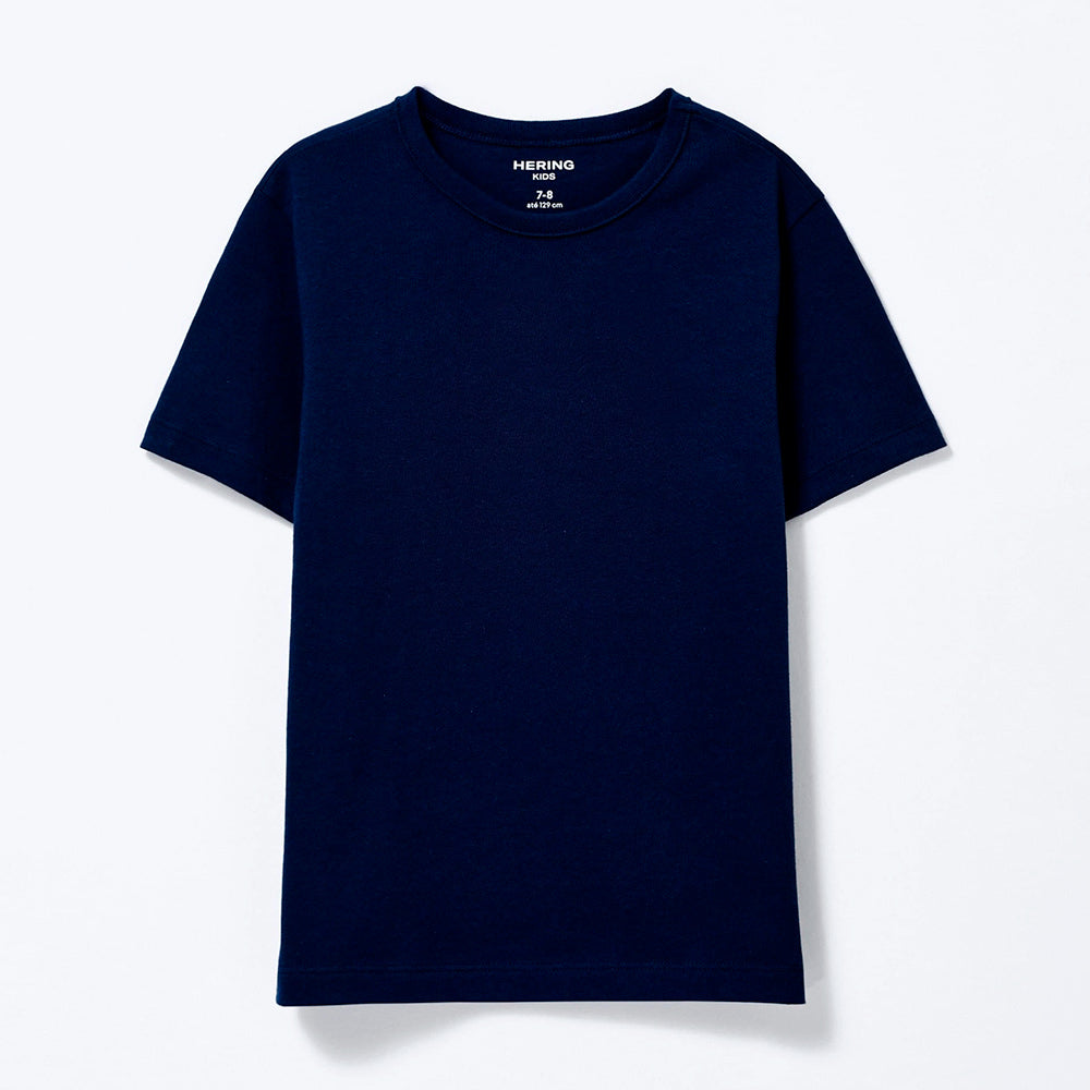 Camiseta Manga Curta Hering Infantil Regular Unissex - Azul