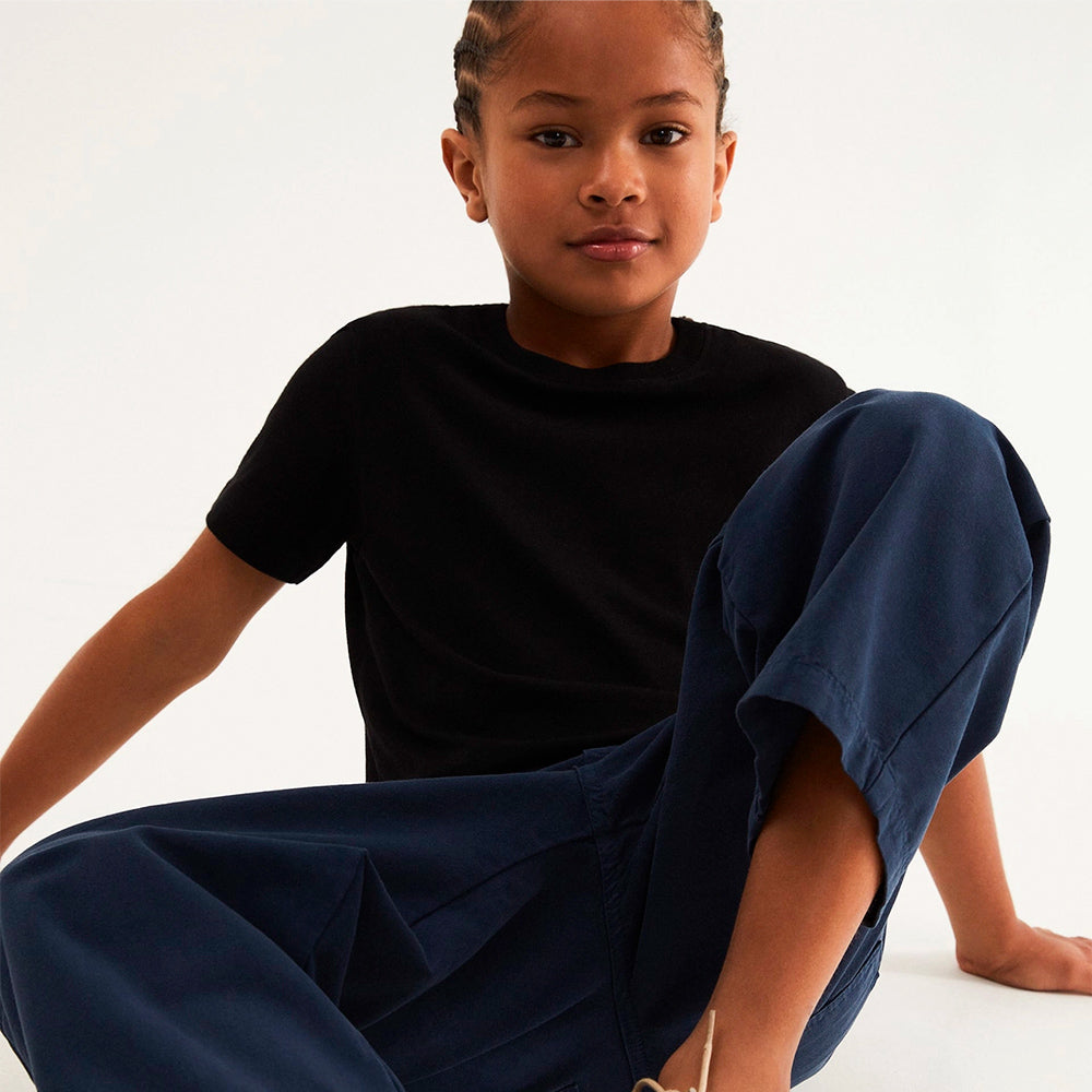 Camiseta Manga Curta Hering Infantil Slim Masculina - Preto