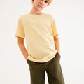 Camiseta Manga Curta Slim Hering Infantil Básica Masculino - Amarelo