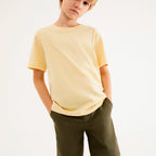 Camiseta Manga Curta Slim Hering Infantil Básica Masculino - Amarelo
