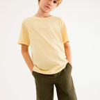 Camiseta Manga Curta Slim Hering Infantil Básica Masculino - Amarelo