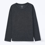 Camiseta Manga Longa Básica Cinza Chumbo Hering Infantil - Unissex