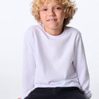 Camiseta Manga Longa Básica Branca Masculina - Hering Infantil