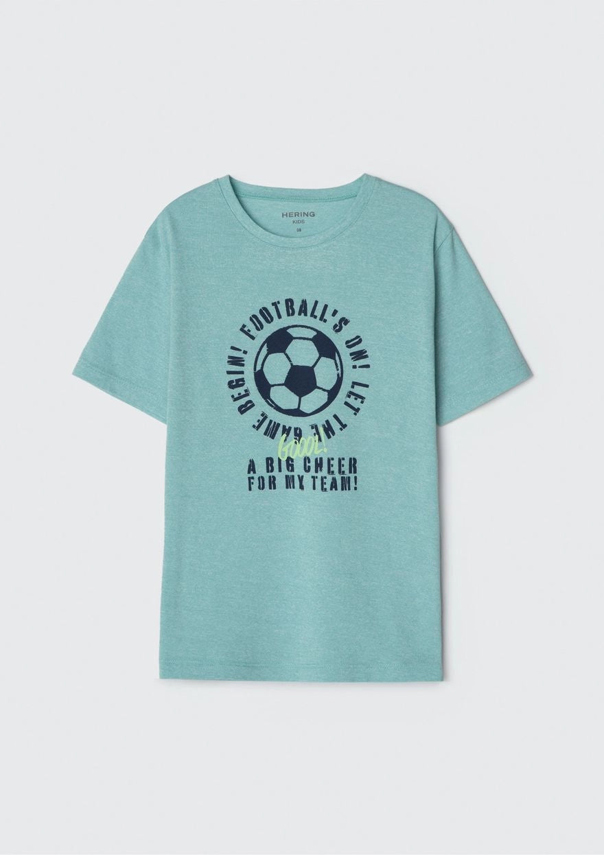 Camiseta Manga Curta Football Verde Hering Infantil - Masculina