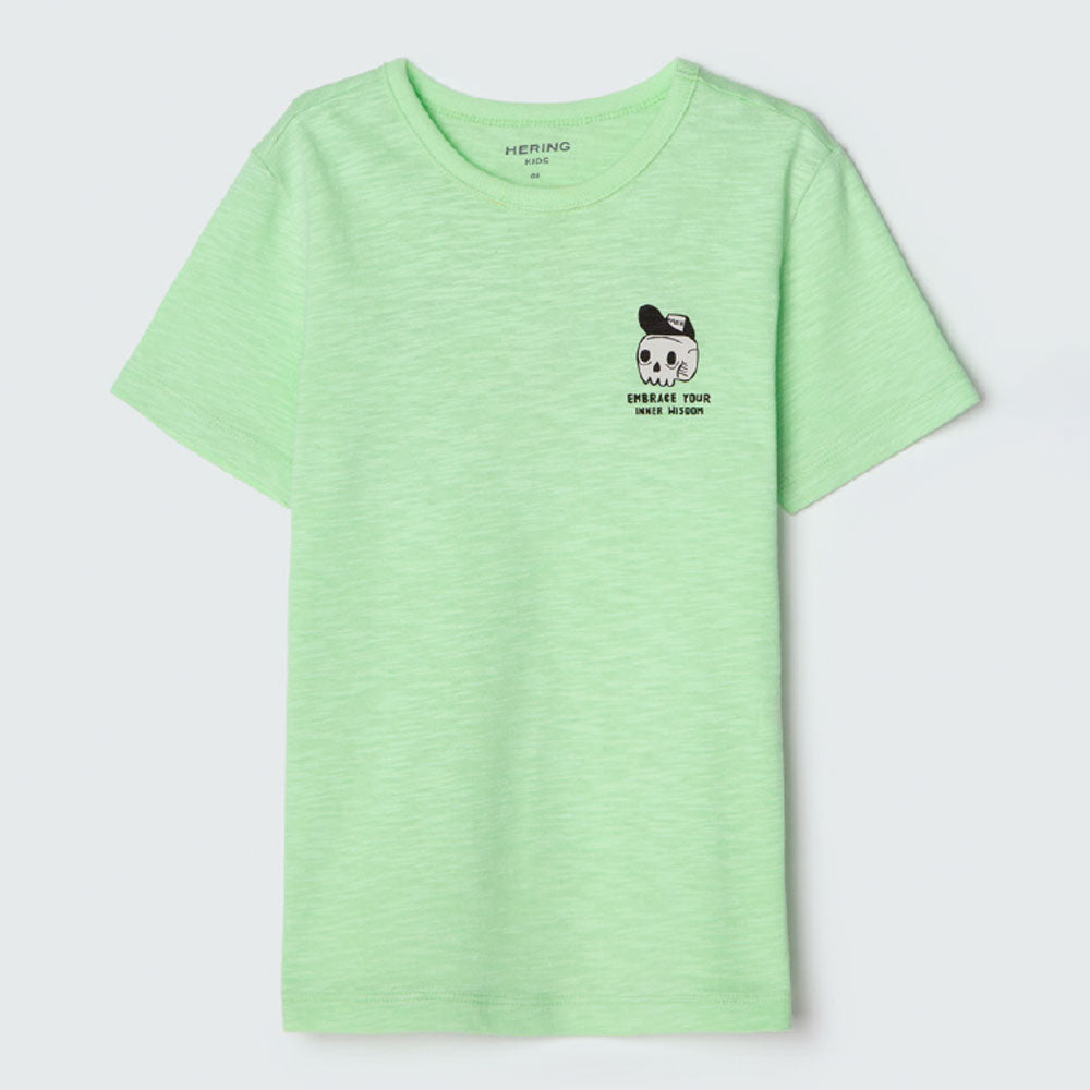 Camiseta Manga Curta Verde com Estampa Caveira Hering - Masculino