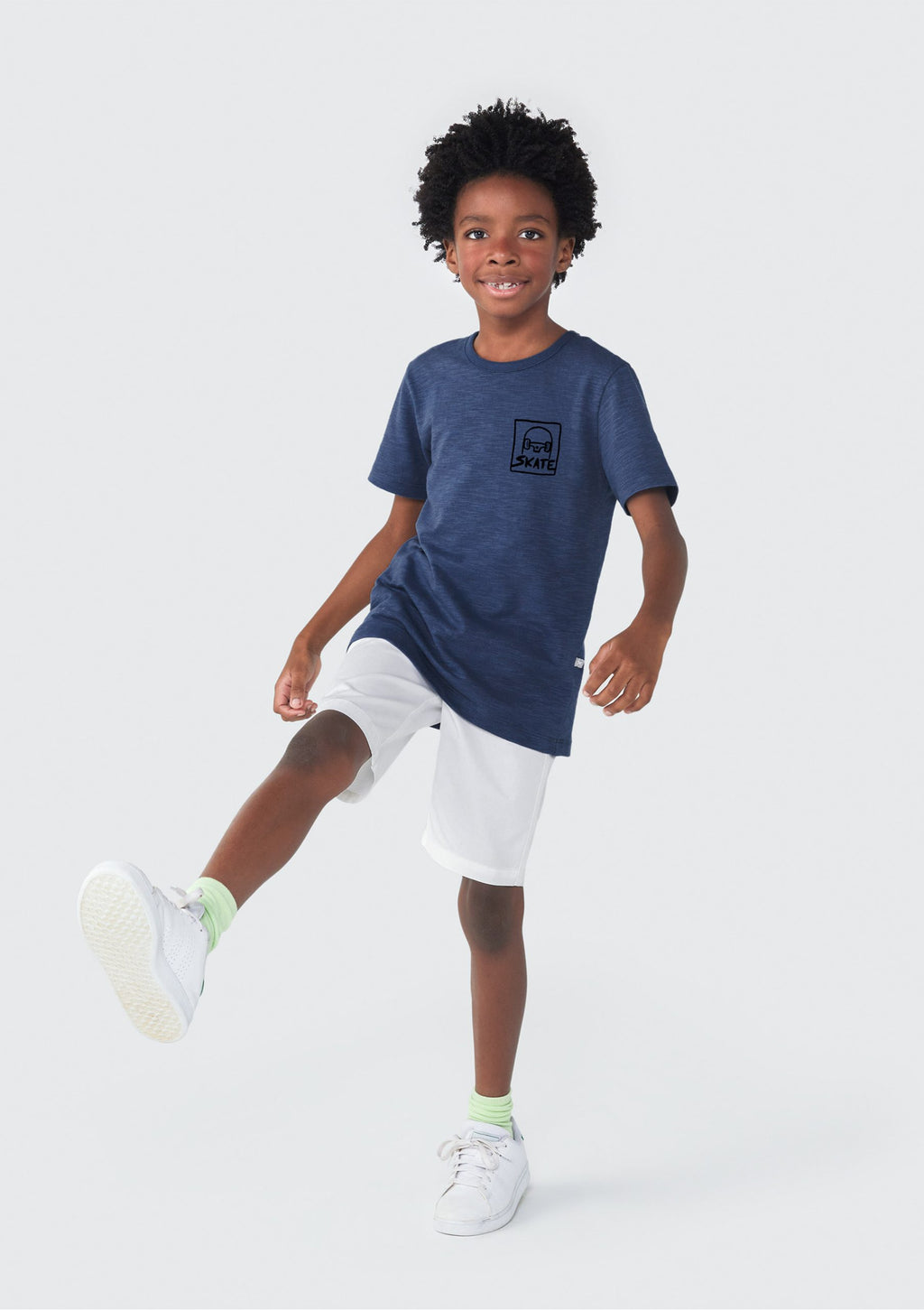 Camiseta Manga Curta Skate Azul Hering Infantil - Masculino