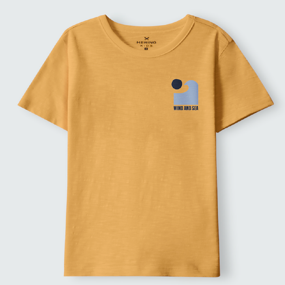 Camiseta Manga Curta Wind and Sea Amarelo Hering - Masculino
