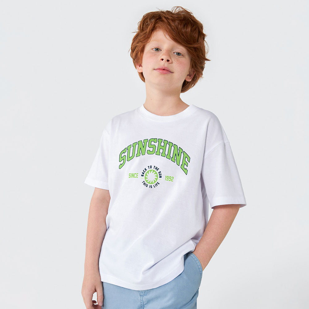 Camiseta Manga Curta Sunshine Branca Hering - Masculina