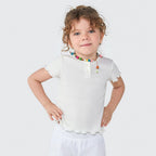 Blusa Manga Curta Branca com Botões Hering Infantil - Feminino