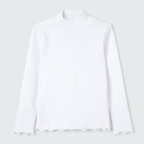 Camiseta Manga Longa Ribana Branca Hering - Feminina