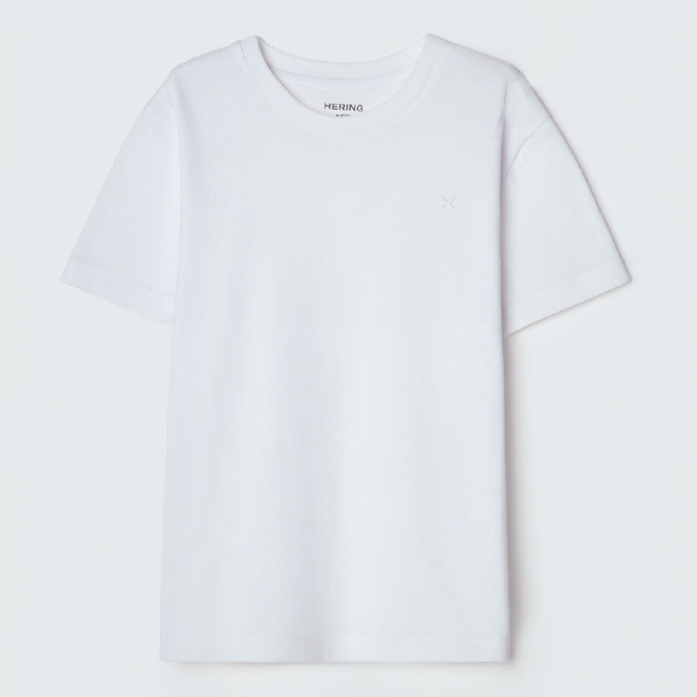 Camiseta Manga Curta Básica com Peixinho Branca Hering - Masculino