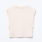 Blusa Manga Curta Hering Infantil Em Ribana Feminina - Off-White