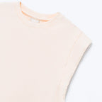 Blusa Manga Curta Hering Infantil Em Ribana Feminina - Off-White