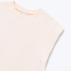 Blusa Manga Curta Hering Infantil Em Ribana Feminina - Off-White