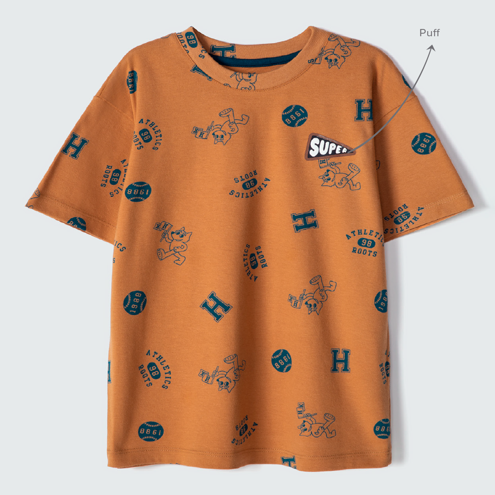 Camiseta Manga Curta Caramelo Estampada Hering Infantil - Masculina