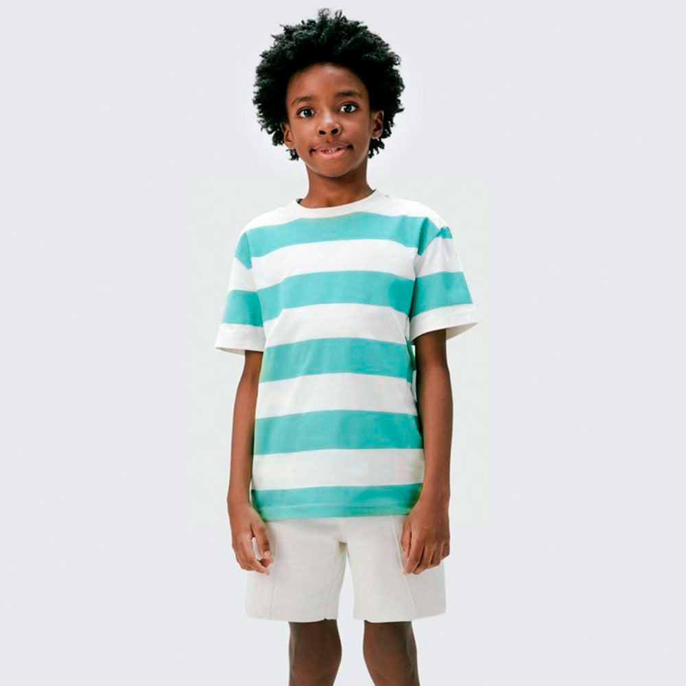 Camiseta Infantil Listra Azul Hering - Masculina