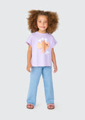 Camiseta Manga Curta Lilás Voe Alto Hering Infantil - Feminina