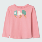 Blusa Manga Longa Estampada Formiguinhas Rosa Hering Infantil - Feminina