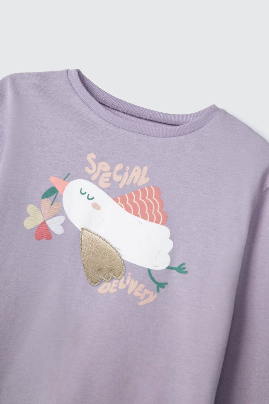 Blusinha Manga Longa Special Delivery Lilás Hering Infantil - Feminina