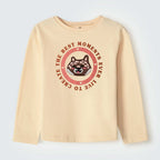 Camiseta Manga Longa com Bordado Interativo Amarela Hering Infantil - Feminino