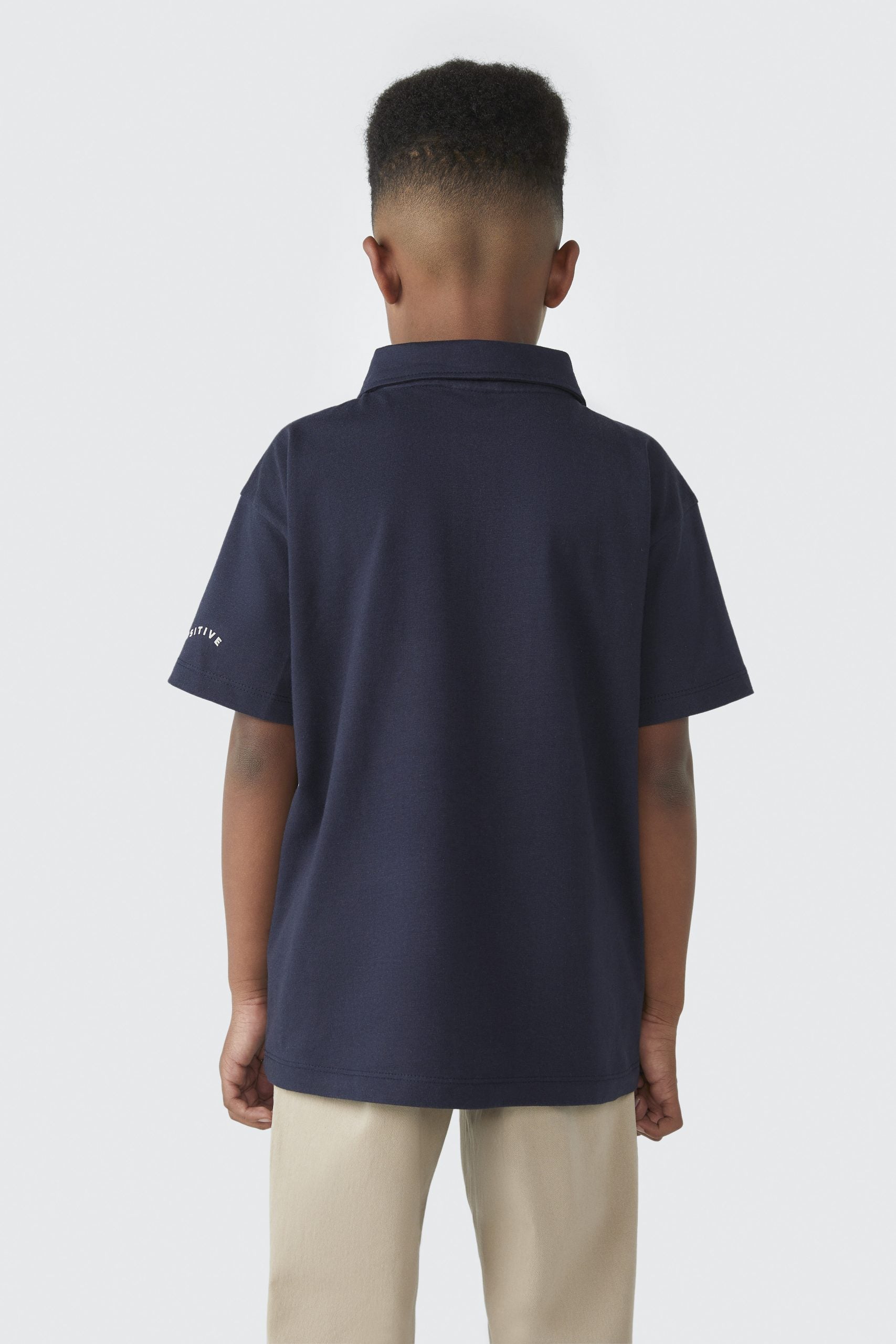 Camiseta Polo Marinho Estampa Hering Infantil - Masculina