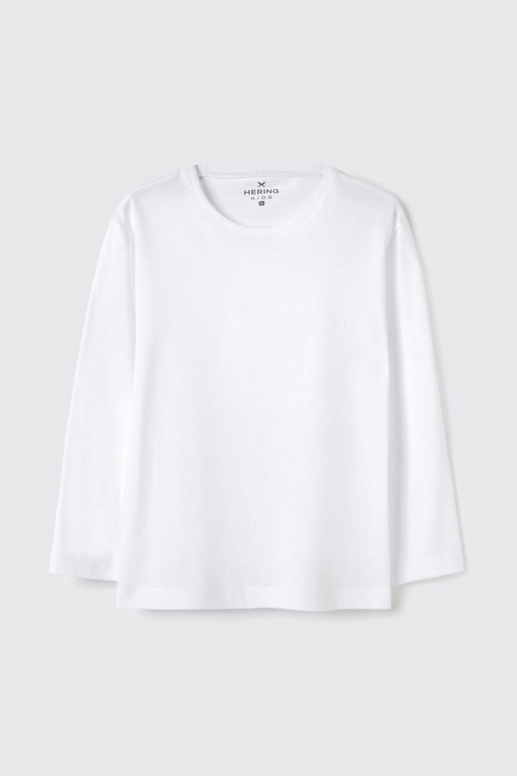 Camiseta Manga Longa Branca Básica Hering Infantil - Masculina