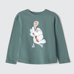 Blusinha Manga Longa Passarinho Verde Hering Infantil - Feminina
