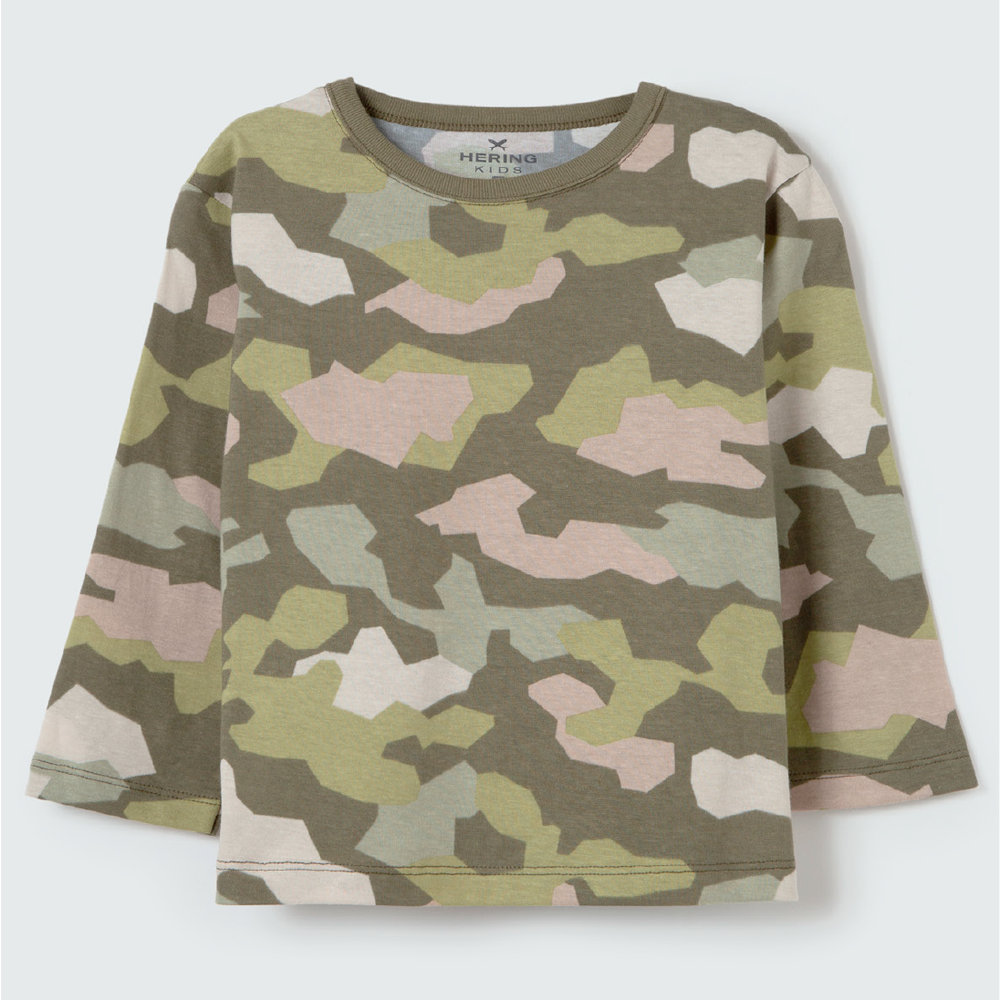 Blusa Manga Longa Estampada Verde Hering Infantil - Masculino