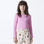 Blusinha Manga Longa Bordada Coração Rosa Hering Infantil - Feminina