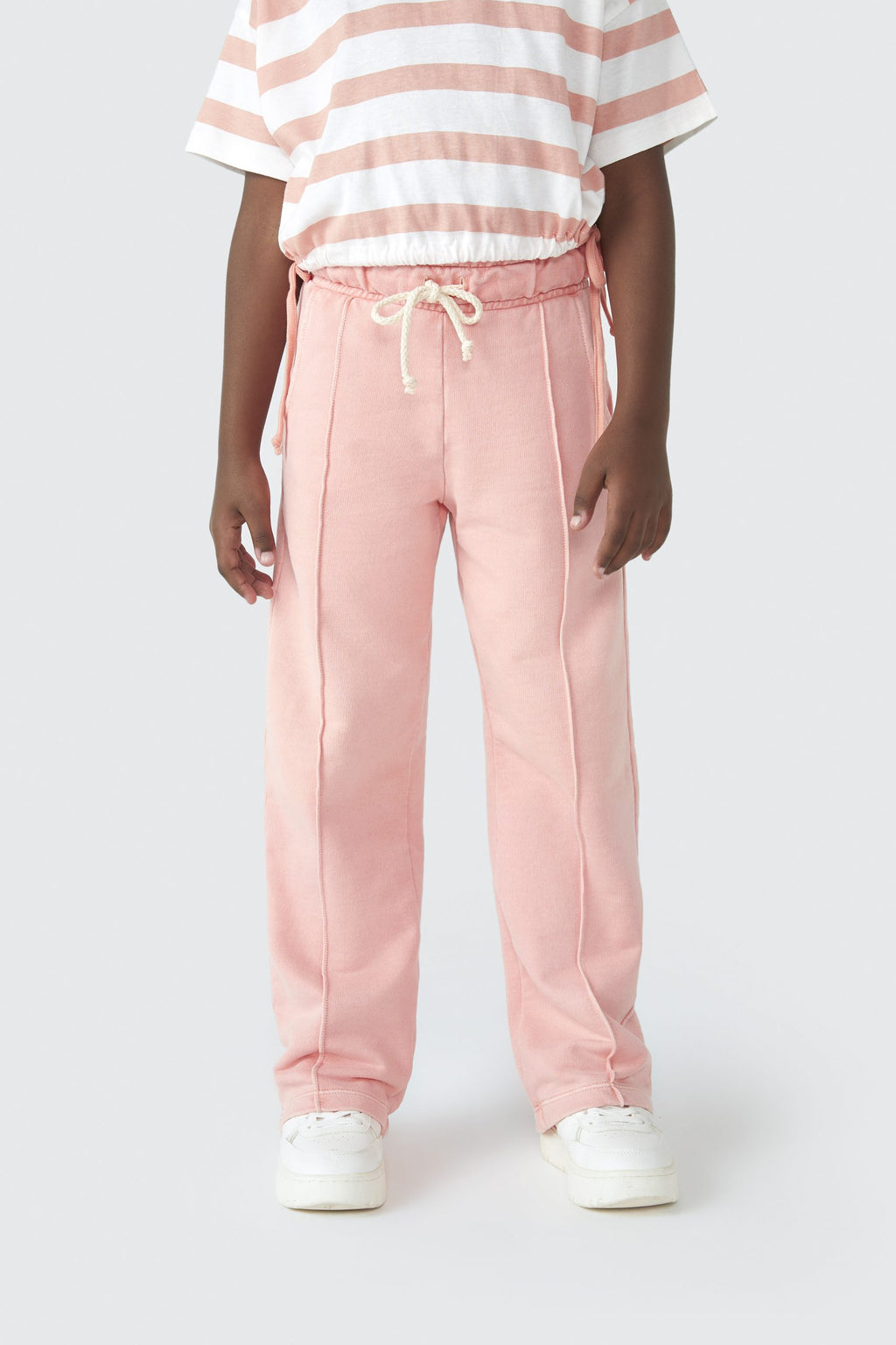 Calça Wide Leg Moletom com Bolso Rosa Hering Infantil - Feminina
