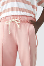 Calça Wide Leg Moletom com Bolso Rosa Hering Infantil - Feminina