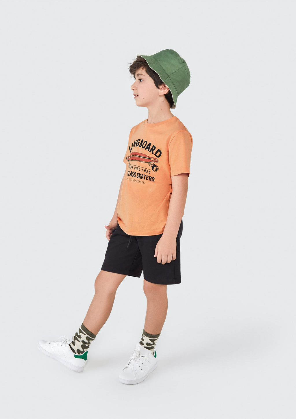 Bermuda Moletom Sarjado Preta Hering Infantil - Masculina