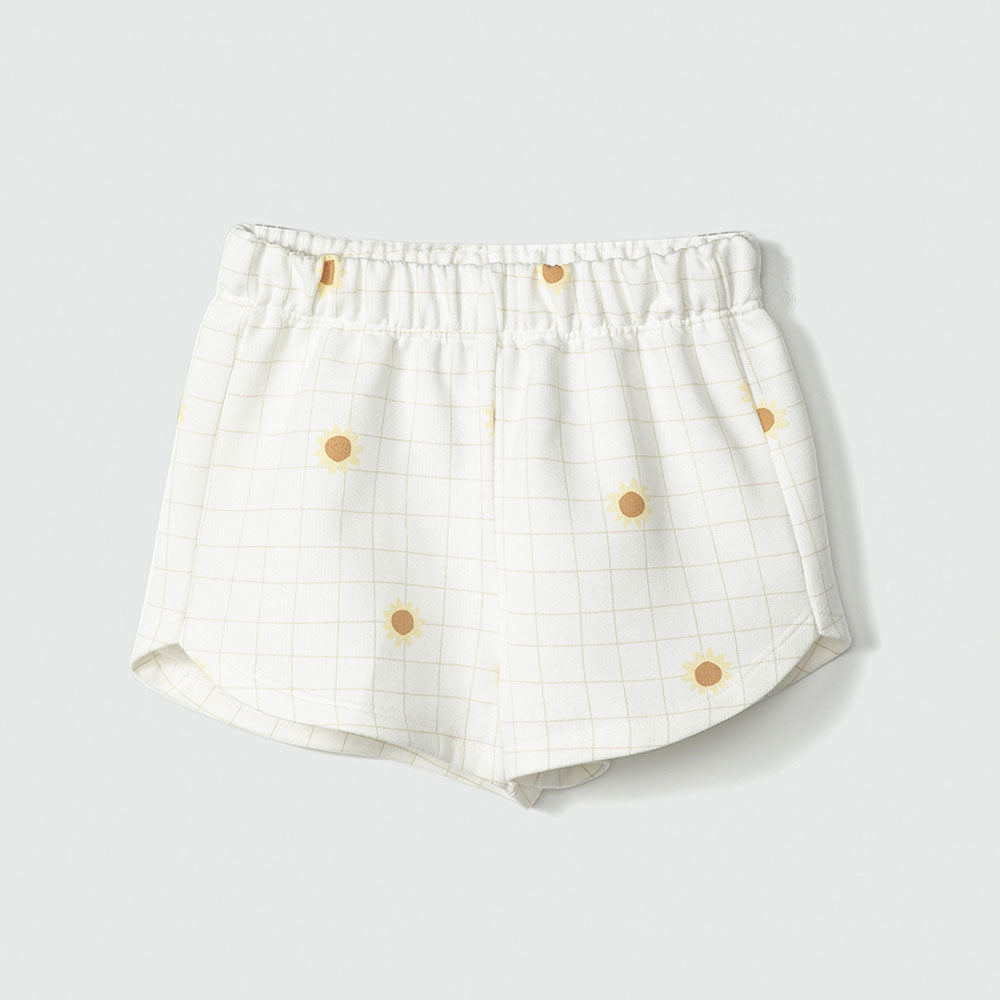 Shorts Estampado Girassol Hering Infantil - Feminino
