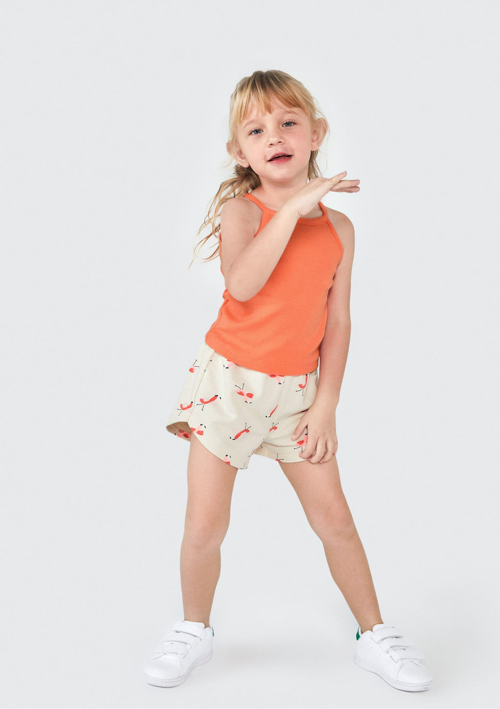 Shorts Estampado Flamingos Hering Infantil - Feminino
