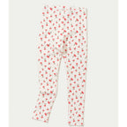Calça Legging Hering Kids Estampada Em Ribana Feminina - Off-White